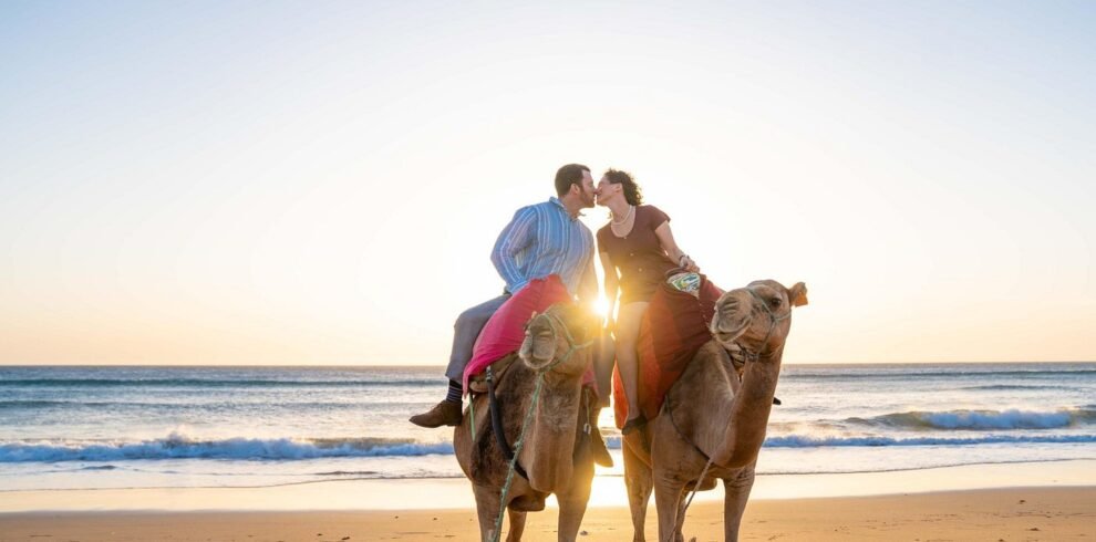 Camel ride experience at Cap Spartel in Tangier, Morocco – a must-do activity for travelers.