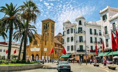 Traditional Moroccan architecture in the old medina of Tetouan, a UNESCO World Heritage Site