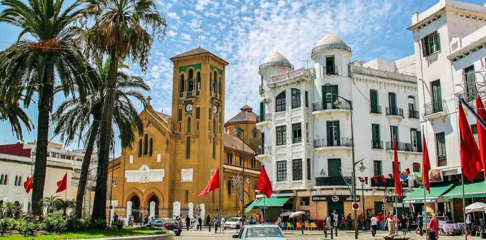 Traditional Moroccan architecture in the old medina of Tetouan, a UNESCO World Heritage Site